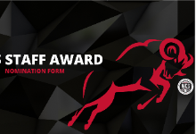 Staff Award Graphic with Red Ram