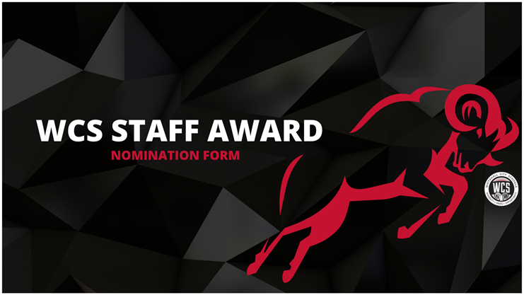 WCS Staff Award Graphic with Red Ram